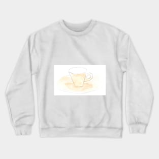 cup, dishes, watercolor, art, illustration, drink, food, tea, coffee, restaurant Crewneck Sweatshirt